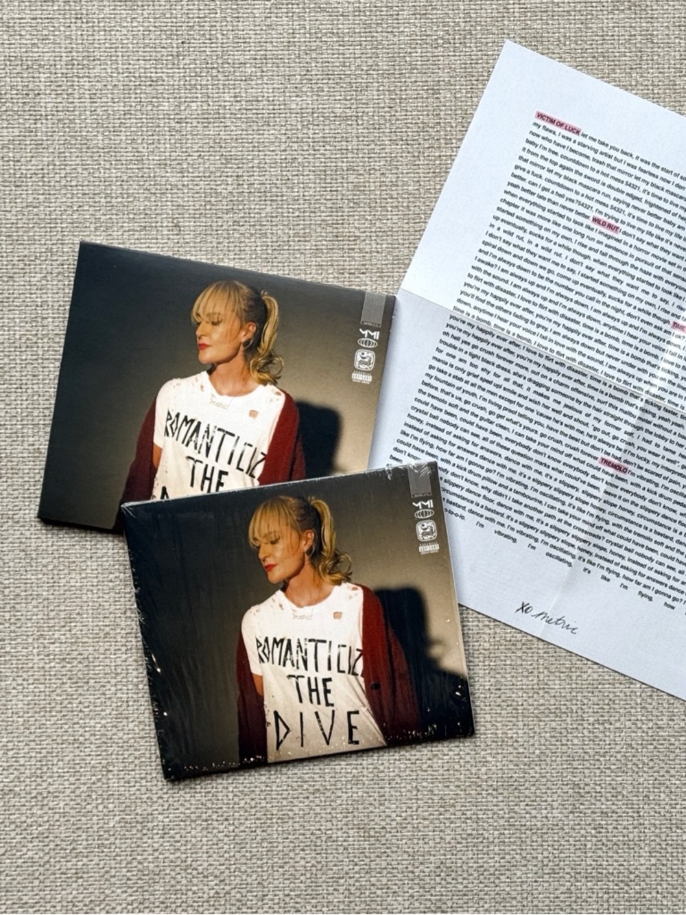 Metric Romanticize the Dive CD Rough Trade Acoustic NYC x2